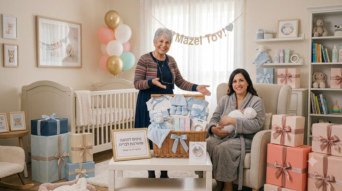מתנה מנצחת: שילוב מארז לידה, גיפט קארד ותעודת לידה מעוצבת ברכה